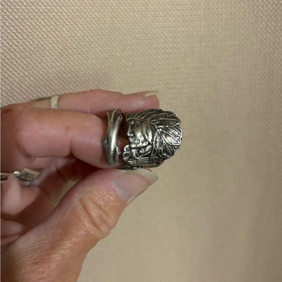 Native American adjustable ring in sterling silver - Picture 3 of 5